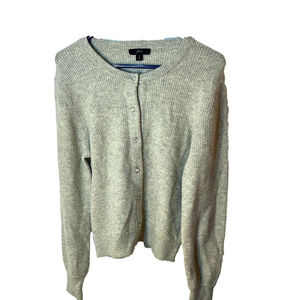 J.Crew alpaca and wool blend buttoned cardigan with rhinestone buttons small